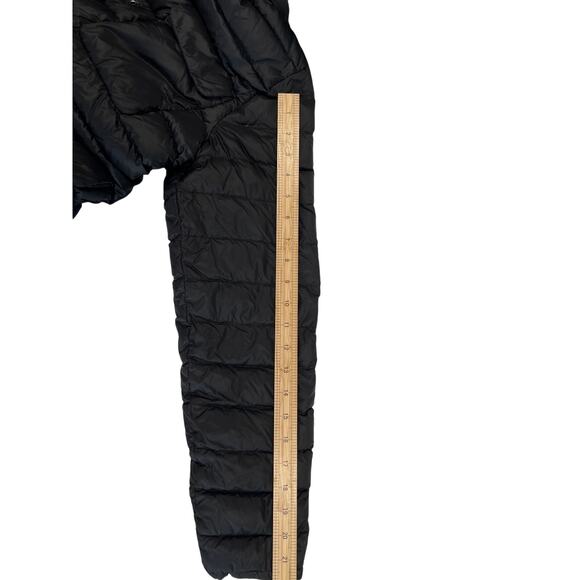 Athleta Black/Blue Puffer Jacket Women's Size M Removeable Hood Inside Pockets - Picture 11 of 11